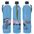 Glasflasche mit Neoprenanzug Sonderedition Pferd | Dora