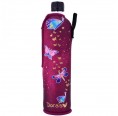 Dora's Trinkflasche mit Schmetterling Neoprenbezug Violet