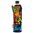 Dora’s Trinkflasche mit Neoprenbezug GRAFFITI