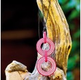 Öko Halskette BIG CIRCLES Pink/Weiß » Sundara
