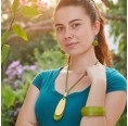Nachhaltige Halskette KAMALAM grün » Sundara