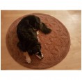 Handgetufteter Hunde-Teppich Blume des Lebens Zimt » Living Designs