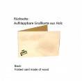 Holzgrußkarte Rückseite - Öko Buchenholz | Biodora