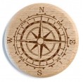 Holzpost Trinkglasabdeckungen aus Buchenholz – Kompass