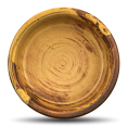 Ovaler Hundenapf & Katzennapf gelb-braun aus Steinzeug-Keramik in S-XL