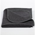 Leichte Wolldecke schwarz Merinoloden » nahtur-design