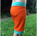 Bio-Jersey-Shorts in Orange/Mint für Kinder | bingabonga