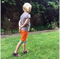 bingabonga Bio-Jersey-Shorts in Orange/Mint für Kinder