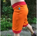 Bio-Jersey-Shorts in Orange/Rot für Kinder | bingabonga