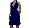 Neckholder Kleid royal blau im Marilyn Monroe Stil | billbillundbill