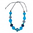 Öko Halskette ELEMENTS mit blauen Perlen | Sundara Paper Art