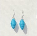 Blaue Ohrringe Mini-Spindel aus handgeschöpftem Recycling-Baumwollpapier » Sundara
