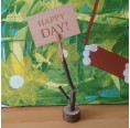 Pinch – Memohalter mit Holzpostkarte HAPPY DAY