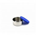 Runde Edelstahlbox Lunchboxen mit Silikondeckel in Blau | Made Sustained