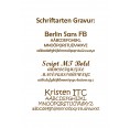Schriftarten für Gravur Olivenholz Frühstücksbrett 25x15cm