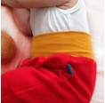 Baby Bio Sweatpants rot mit senfgelbem Bündchen | bingabonga