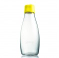 Retap 05 Öko Design Glas Trinkflasche, Deckel gelb