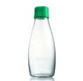 Retap 05 Öko Design Glas Trinkflasche, Deckel grün