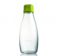 Retap 05 Öko Design Glas Trinkflasche, Deckel hellgrün
