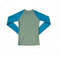 Damen Langarm UV-Badeshirt aus Recycling Nylon Khaki/Blau | earlyfish