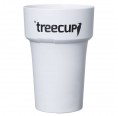 NOWASTE 400 Mehrwegbecher Weiß mit Treecup Logo