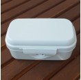 Vegane Lunchbox weiß mit Scharnierverschluss | Biodora