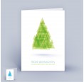 Eco Weihnachtskarte Baum aus Dreiecken | eco-cards-shop