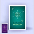 Öko Weihnachtskarten Schneeflocke A6 hoch 5er Set | eco cards