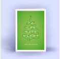 Geschwungener Christbaum in Grün - Eco Weihnachtskarten | eco-cards