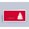 Öko Weihnachtskarte Weihnachtsbaum Modern rot | eco-cards-shop