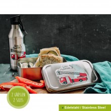 Kinder Lunchbox Trinkflaschen Set »Guten Appetütata« – Edelstahl