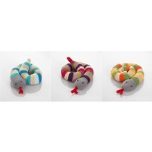 Rassel „Schlange“ aus Baumwolle – verschiedene Farben