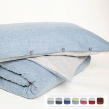 Flanellbettwäsche aus Merinowolle – Zweifarbige Wendebettwäsche in verschiedenen Farben