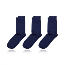 Blaue Bio-Socken 3er Pack für Damen/Herren/Unisex