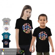 Bunte Fische Print Kinder T-Shirts Bio-Baumwolle – verschiedene Farben