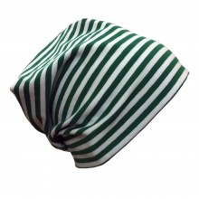 Mütze "Line" Grün/Weiß geringelt