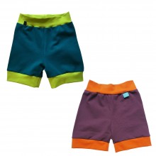 Leichte Baby Bio Jersey Shorts mit Kontrastbündchen
