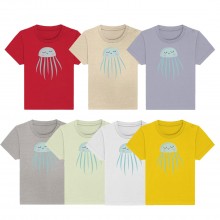 Qualle-Print T-Shirts aus Bio-Baumwolle