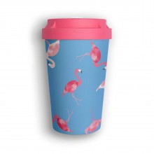 bico2go Bio Mehrweg Kaffeebecher to go Heybico – Flamingo Overload
