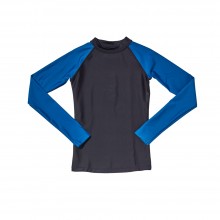Damen UV-Schutz Shirt Langarm Bicolour Blau/Schwarz ECONYL® UPF 50+