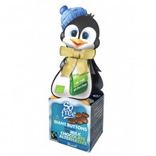 Plamil So free Fairtrade Schokolade Pinguin Box – Bio-Schoko-Drops – vegan, laktosefrei, glutenfrei