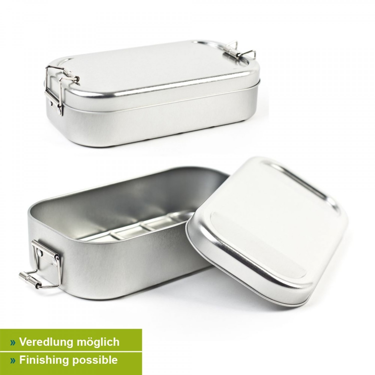 Classic Lunch Box SILVER with Snap Lock » Tindobo