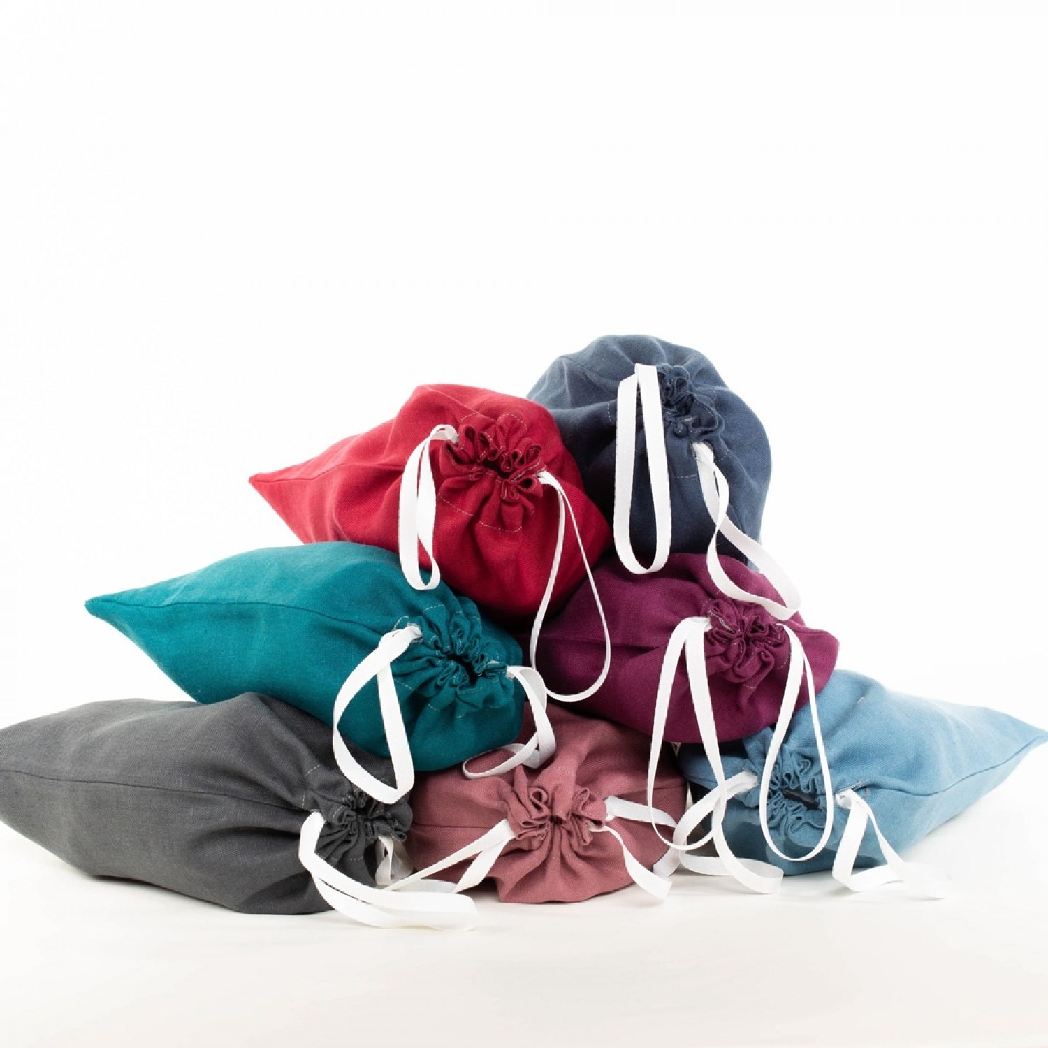 Reusable Drawstring Linen Bags » nahtur-design