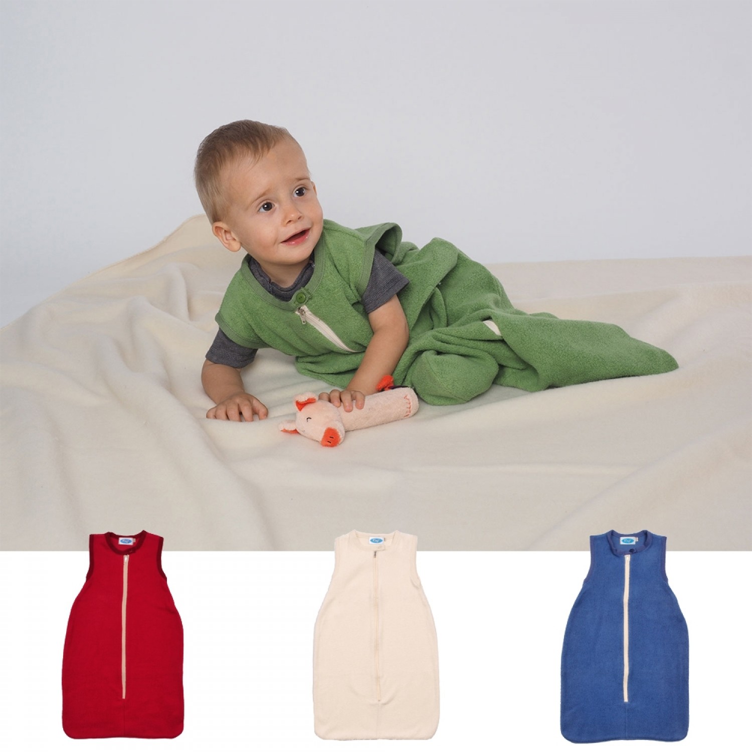 Baby sleeping bag without sleeves - organic cotton | Reiff