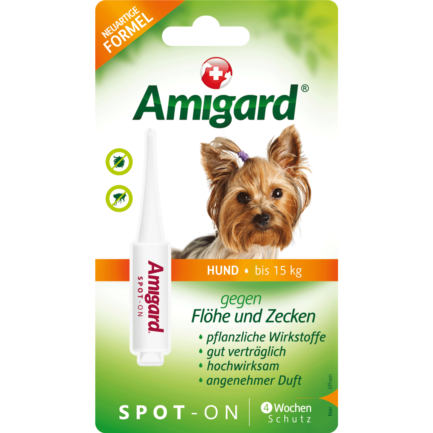 Amigard Spot-On Flea & Tick Repellent for Small Dogs, 1x2ml