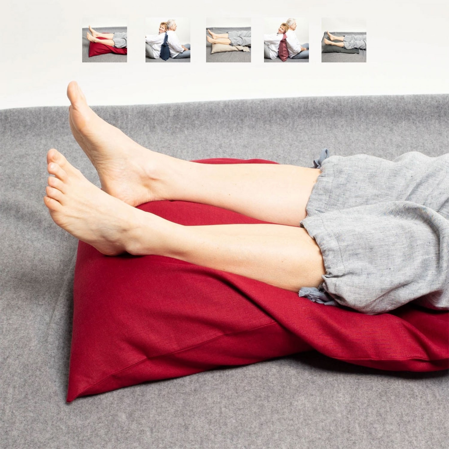 Eco-friendly Vein Pillow – Spelt Husks & Linen Pillowcase in various colours » nahtur-design