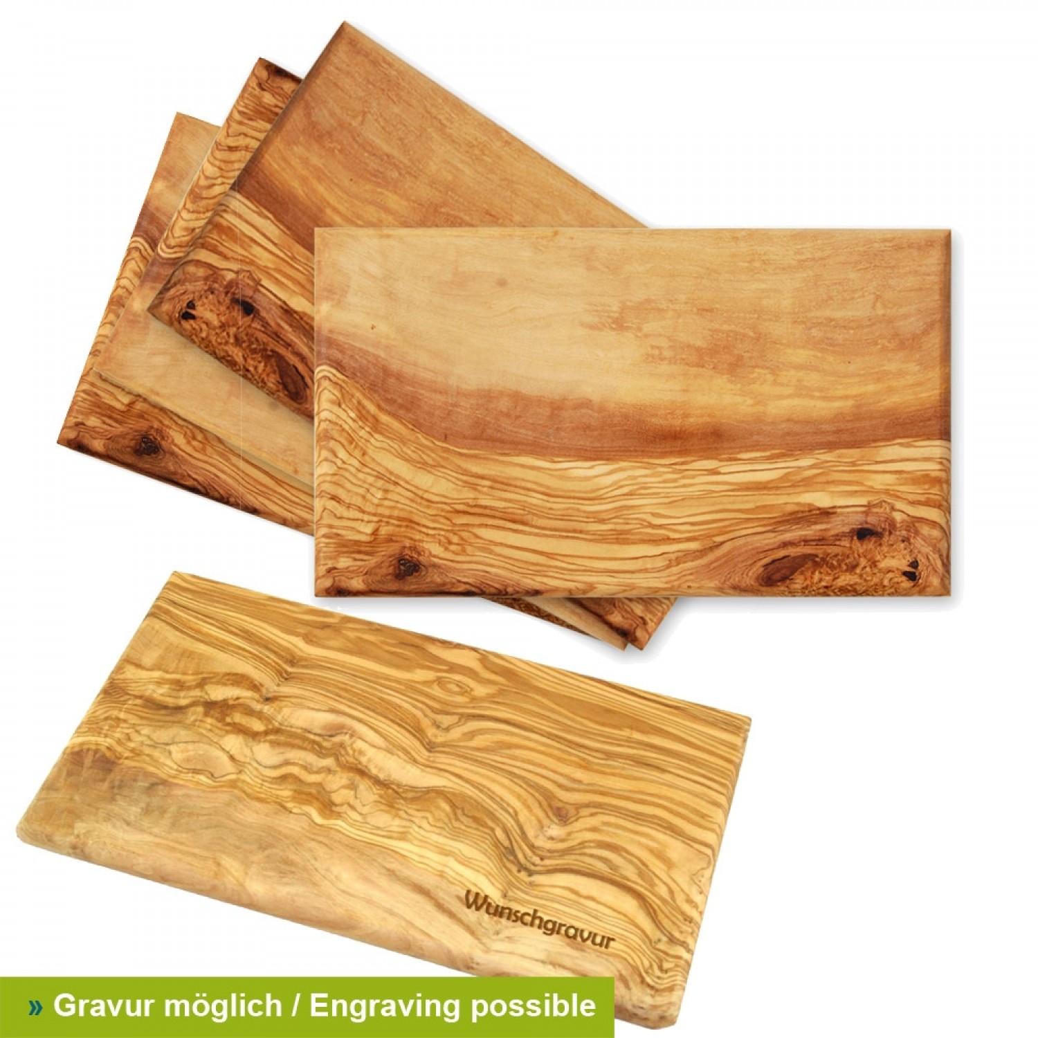 Olive Wood Cutting Board 25x15 cm, bevelled edges » D.O.M.