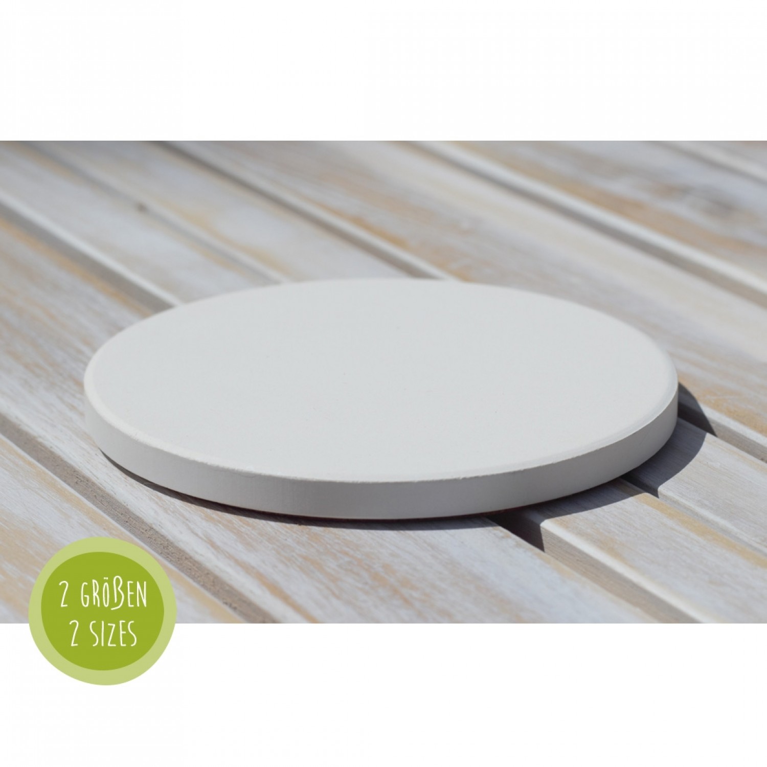 Round Diatomaceous Earth Coaster Basic » Small Greens
