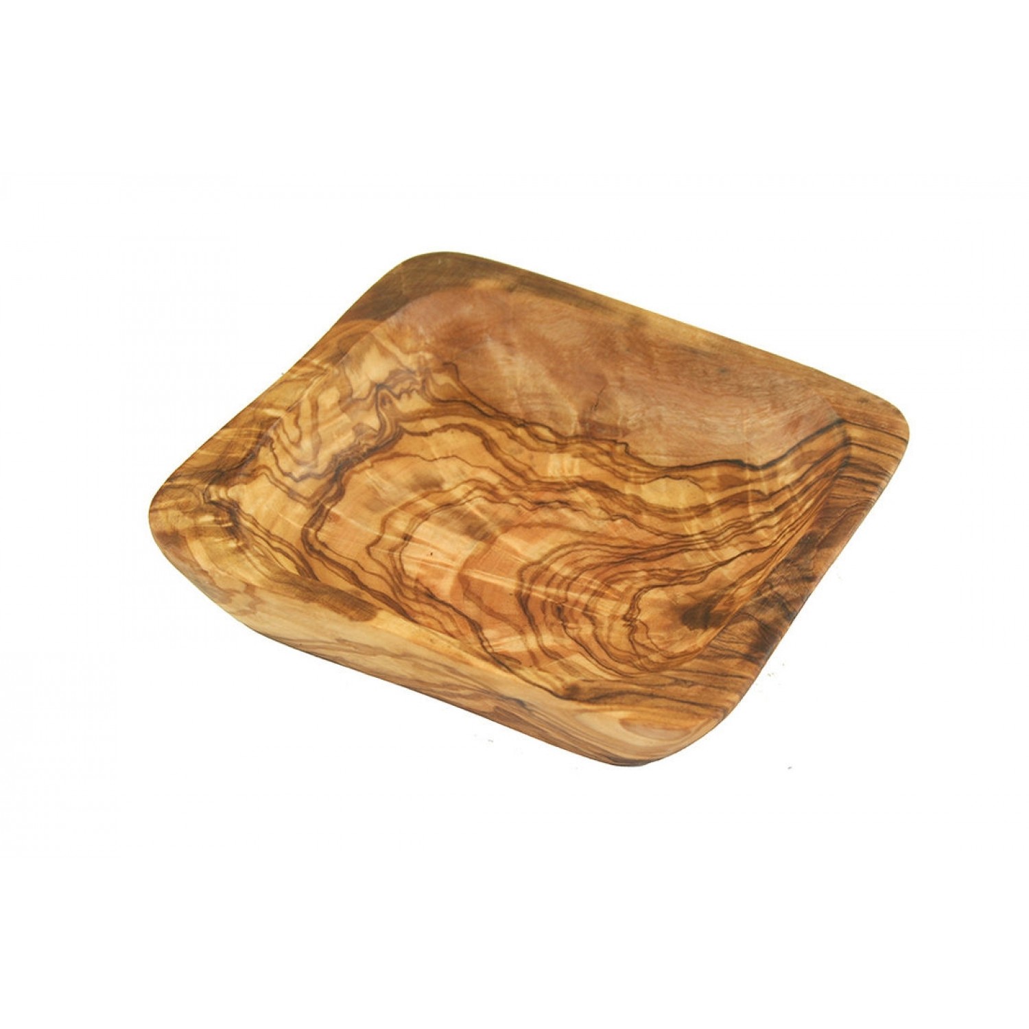 Oiled Olive Wood Snack Bowl, square | Olivenholz erleben