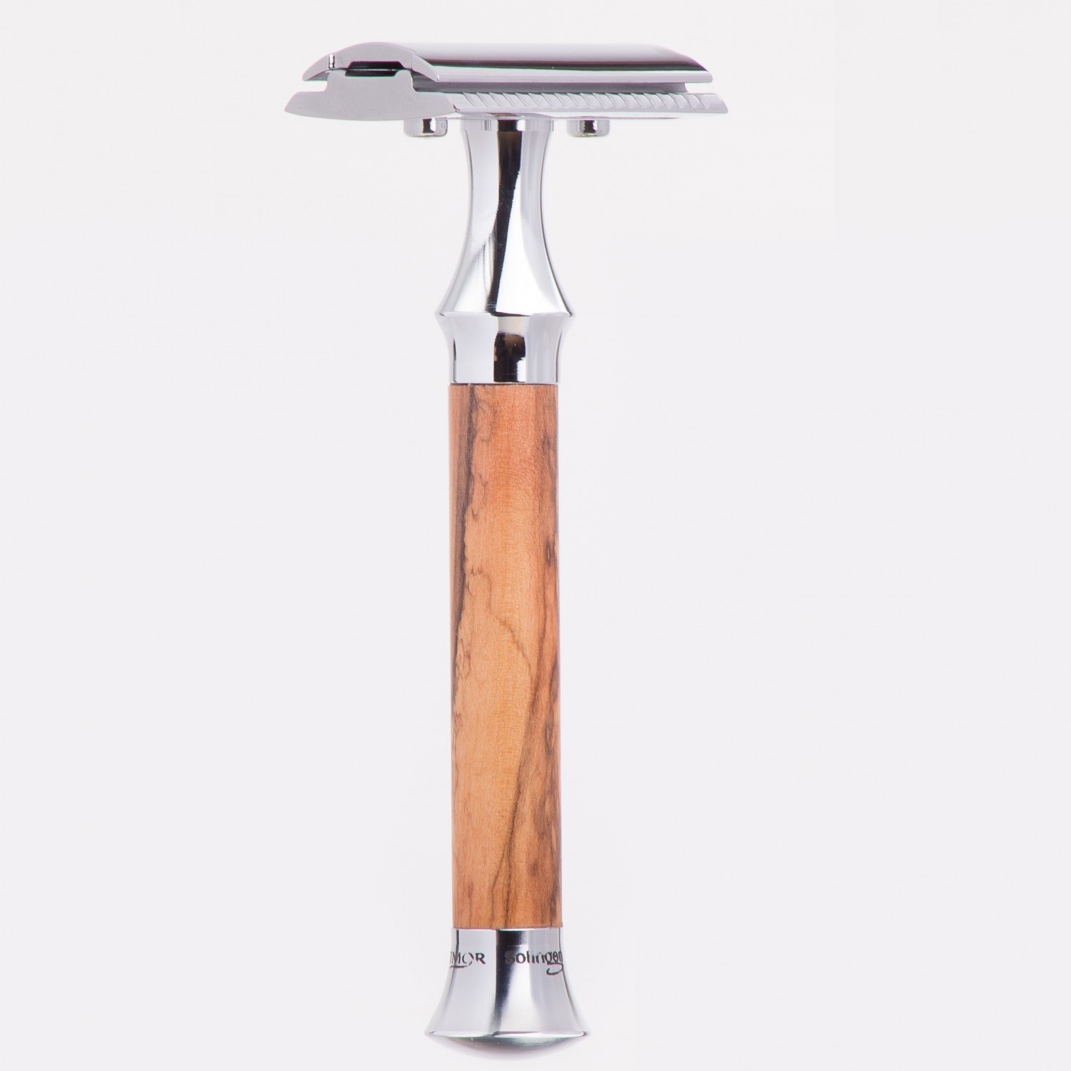 G&F Vintage Safety Razor unscrewable olive wood handle